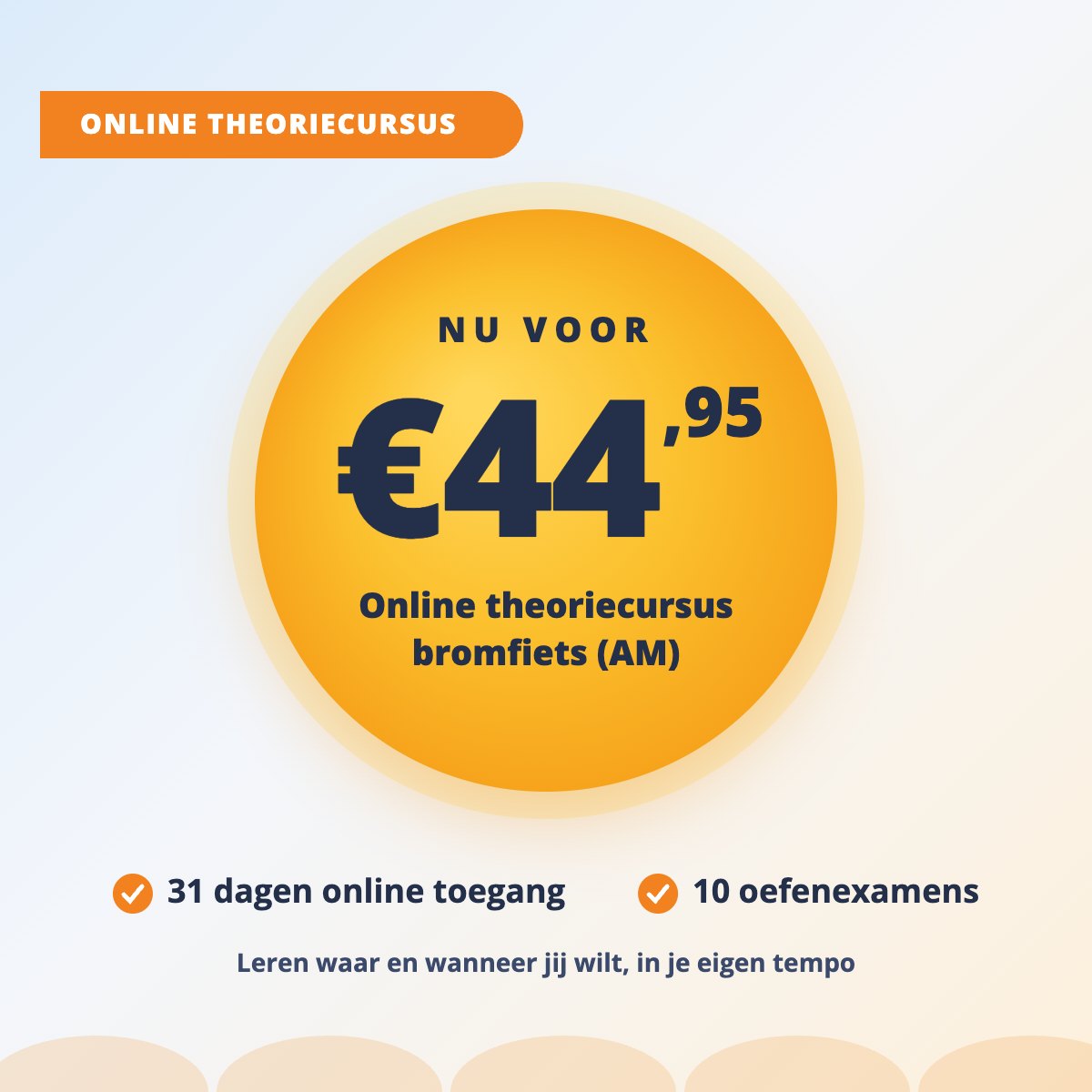 Online theoriecursus bromfiets (AM) voor € 44,95 bij Sterk Rijopleidingen